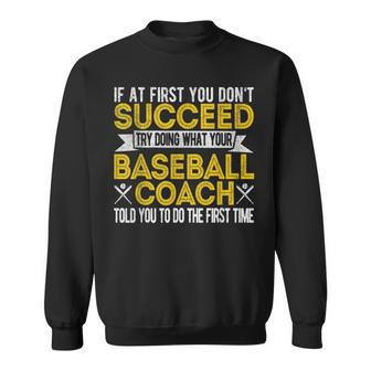 Funny Baseball Coach Baseball Team Coach Retro Sweatshirt | Mazezy CA