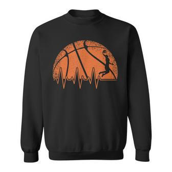Basketball Heartbeat Basketball Player Sweatshirt - Seseable