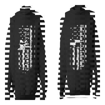 Funny Best Cat Dad Ever Us American Flag Fathers Day 2023 Sweatshirt - Thegiftio