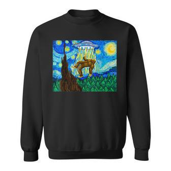 Bigfoot Bigfoot Alien Starry Night Sweatshirt - Seseable