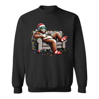 Bigfoot Gamer Christmas Sasquatch Xmas Believer Men Sweatshirt | Mazezy