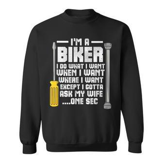 Funny Biker For A Motorcycle Lover Gift For Mens Sweatshirt | Mazezy UK