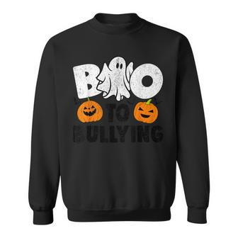 Boo To Bullying Orange Unity Day Halloween Teacher Kid Sweatshirt - Monsterry
