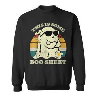 This Some Boo Sheet Halloween Boo Ghost Costume Sweatshirt | Mazezy