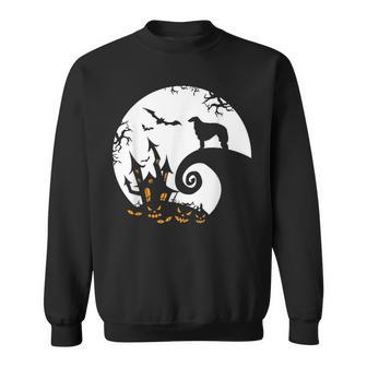 Funny Borzoi And Moon Halloween Costume Moon Funny Gifts Sweatshirt | Mazezy