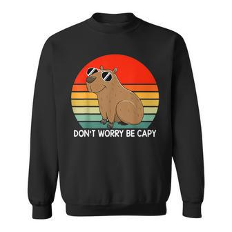 Funny Capybara Dont Be Worry Be Capy Funny Capybara Costume Sweatshirt | Mazezy