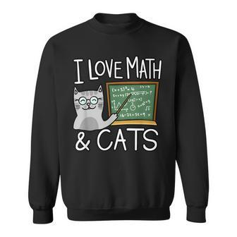 Cat Lover Math And Cat Math Lover Sweatshirt - Monsterry
