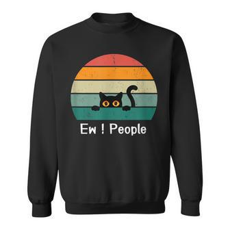 Cat Saw People Cool Cat Ew People Sweatshirt | Mazezy DE