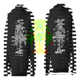 Christmas Palm Tree Tropical Xmas Coconut Lights Sweatshirt - Thegiftio UK