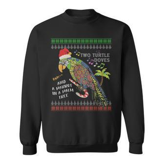 Christmas Tropical Parrot Ugly Christmas Sweater Sweatshirt | Mazezy