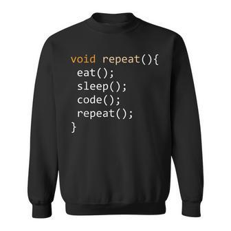 Coding Java Recursive Eat Code Sleep Repeat Sweatshirt | Mazezy AU