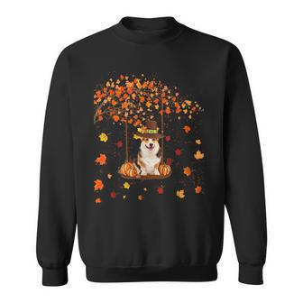 Corgi Dog Autumn Thanksgiving Puppy Dog Lover Sweatshirt | Mazezy