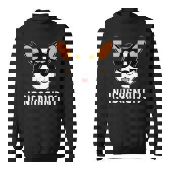 Funny Corgi Gift Incorgnito Pun Dog Lover Corgi Dog Sweatshirt | Mazezy