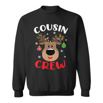Cousin Crew Cute Reindeer Family Matching Pajama Xmas Sweatshirt | Mazezy UK
