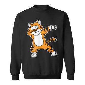 Dabbing Tiger Dab Dance Cool Cat Tiger Lover Sweatshirt | Mazezy