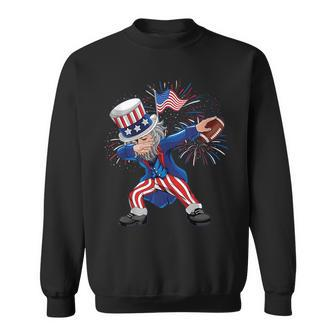 Funny Dabbing Uncle Sam Football Ball Indepedence Day Boys Sweatshirt | Mazezy