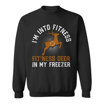 Funny Deer Hunters Fitness This Deer In My Freezer Venison Sweatshirt - Monsterry