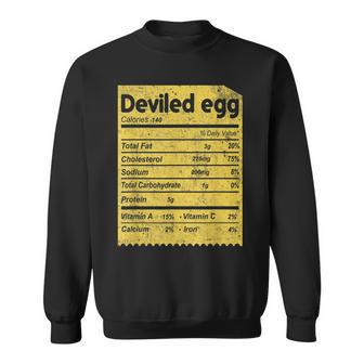 Funny Deviled Egg Nutrition Facts Thanksgiving Matching Sweatshirt | Mazezy