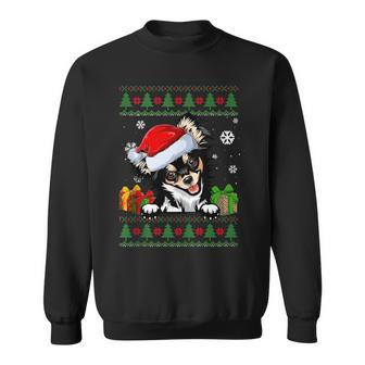 Dog Lovers Chihuahua Santa Hat Ugly Christmas Sweater Sweatshirt - Monsterry