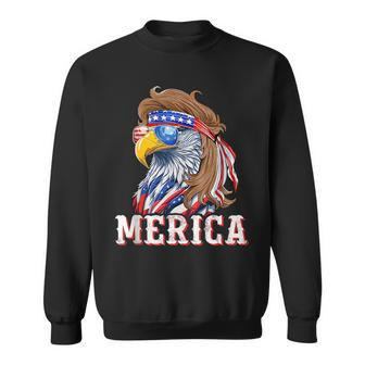 Funny Eagle Mullet 4Th Of July Usa American Flag Merica Mullet Funny Gifts Sweatshirt | Mazezy