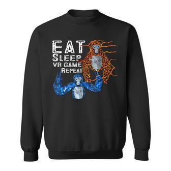 Eat Sleep Gorilla Vr Game Monke Tag Vr Game Sweatshirt | Mazezy