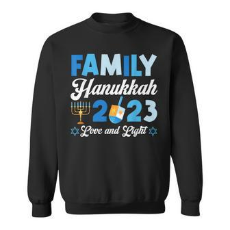 Family Hanukkah 2023 Love And Light Jewish Holiday Sweatshirt - Monsterry