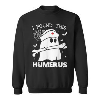 I Found This Humerus Boo Ghost Halloween Costume Sweatshirt - Monsterry UK