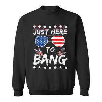 Funny Fourth Of July 4Th Of July Im Just Here To Bang 1 Sweatshirt - Monsterry DE