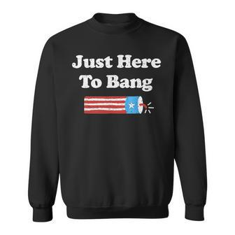 Funny Fourth Of July 4Th Of July Im Just Here To Bang 2 Sweatshirt - Monsterry UK