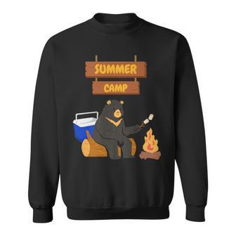 Funny Gifts For Summer Sleepaway Overnight Camp Fire Bear Sweatshirt | Mazezy