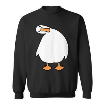 Funny Goose With Crazy Look Sweatshirt | Mazezy
