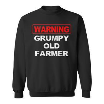 Funny Grandpa Farmer Gift Warning Grumpy Old Farmer Sweatshirt | Mazezy