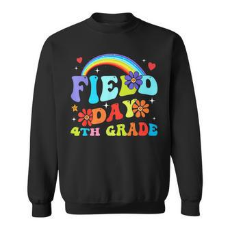 Funny Groovy Field Day 4Th Grade Kids Last Day Of School Sweatshirt | Mazezy CA