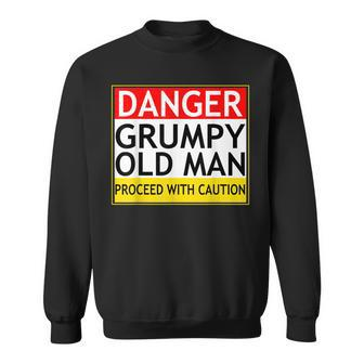 Funny Grumpy Old Man Proceed With Caution Saying Sweatshirt | Mazezy