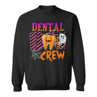Halloween Dental Boo Crew Cute Th Dentist Spooky Sweatshirt | Mazezy