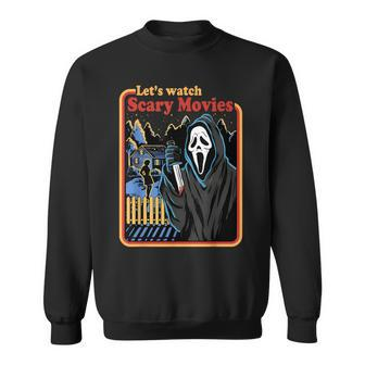 Halloween Let’S Watch Scary Horror Movies Ghost Killer Sweatshirt | Mazezy