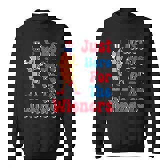 Funny Hot Dog Im Just Here For The Wieners 4Th Of July Sweatshirt | Mazezy