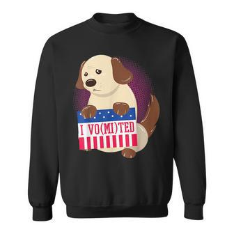 Funny I Vomited Voted Hate Voting Better Choices President Sweatshirt | Mazezy