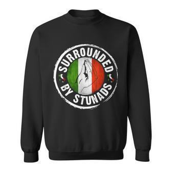 Funny Italian Hand Gesture Surrounded By Stunads Sayings Sweatshirt - Seseable