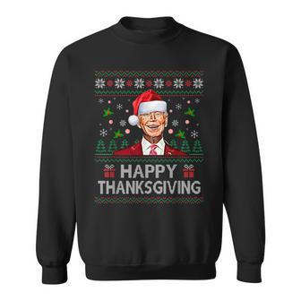 Joe Biden Christmas Happy Thanksgiving Ugly Sweater Sweatshirt | Mazezy