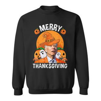 Joe Biden Happy Halloween Merry Thanksgiving Sweatshirt - Seseable