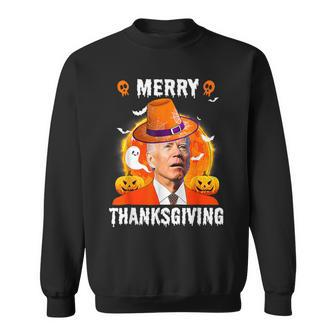 Joe Biden Happy Halloween Merry Thanksgiving Sweatshirt - Monsterry CA