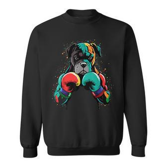 Kickboxing Or Boxing Boxer Dog Sweatshirt - Seseable