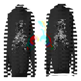 Kickboxing Or Boxing Boxer Dog Sweatshirt - Seseable