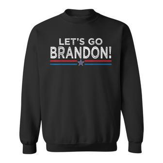 Funny Lets Go Brandon Meme Retro Vintage Design Meme Funny Gifts Sweatshirt | Mazezy