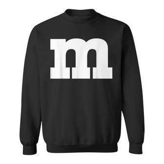 Letter M Chocolate Candy Halloween Team Groups Costume Sweatshirt | Seseable UK