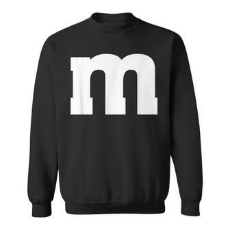 Letter M Lazy Halloween 2023 Costumes Group Party Sweatshirt - Monsterry