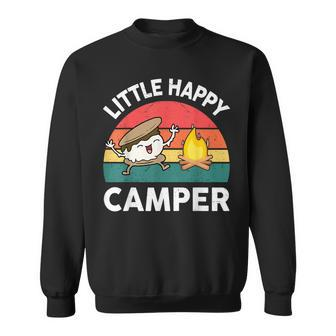 Funny Little Happy Camper Kid Boy Girl Toddler Smore Camping Camping Funny Gifts Sweatshirt | Mazezy