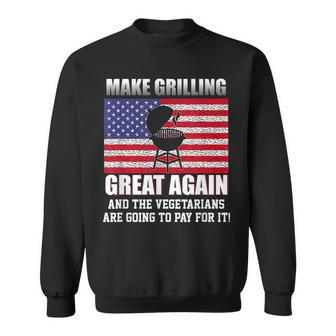 Funny Make Grilling Great Again Trump Bbq Pit Master Dad Sweatshirt | Mazezy
