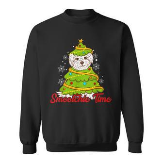 Maltese Cute Tree Dog Ugly Christmas Sweaters Sweatshirt - Monsterry